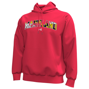 Under Armour Maryland Logo Icon Pullover Hoodie - Men's - Red