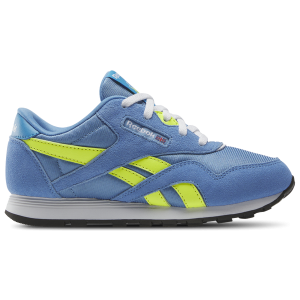 Reebok Classic Nylon - Girls' Preschool - Essential Blue/Solar Acid Yellow/Aluminum Blue