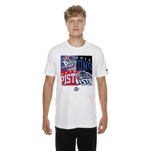 New Era Pistons Mixed Logo T-Shirt - Men's - White/Multi