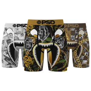 PSD Graphic Briefs 3 Pack - Men's - Black/White/Brown