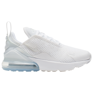 Nike Air Max 270 - Boys' Preschool - White/White/Metallic Silver