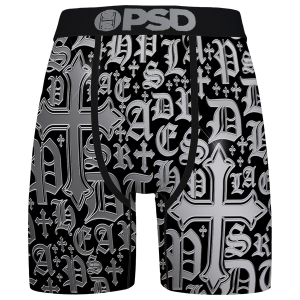 PSD Chrome Letters Briefs - Men's - Silver/Black