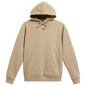 New Balance Oversized Center Embroidered Hoodie - Men's - Tan/White