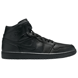 Jordan AJ 1 Mid - Men's - Black/Black/Black