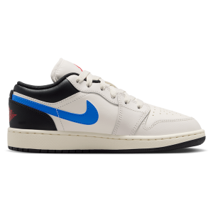 Jordan AJ 1 Low - Boys' Grade School - Gray/Blue