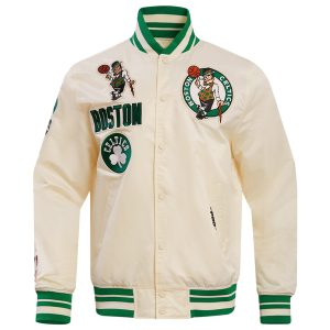 Pro Standard BOSTON CELTICS SATIN JACKET - Men's - Eggshell