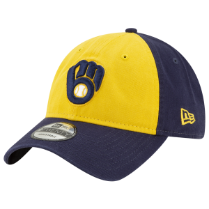 New Era Brewers 2020 Game Cap - Men's - Navy/Yellow