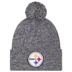 New Era Steelers Marl Pom Knit - Adult - Black