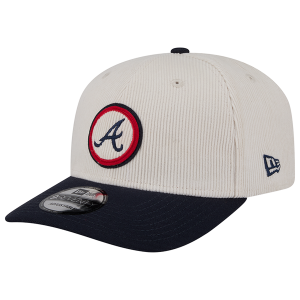 New Era Braves 9Seventy Cord Loyal Cap - Adult - White/Navy