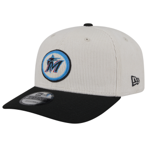 New Era Marlins 9Seventy Cord Loyal Cap - Adult - White/Black
