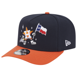 New Era Astros 9Fifty A-Frame Cartoon Cap - Adult - Navy/Orange