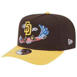 New Era Padres 9Fifty A-Frame Cartoon Cap - Adult - Yellow/Brown