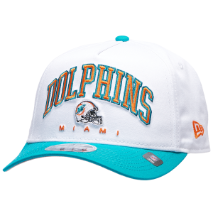 New Era Dolphins 9Forty A-Frame 2T Arch Cap - Adult - White/Teal