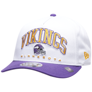 New Era Vikings 9Forty A-Frame 2T Arch Cap - Adult - White/Purple