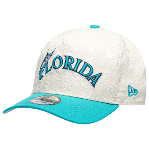 New Era Marlins 940AF Botanical Cap - Adult - White/Teal