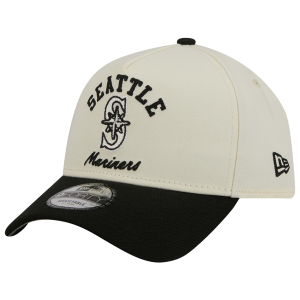New Era Mariners 9FORTY A-Frame UPSD Arch Cap - Adult - White/Black