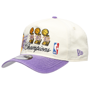 New Era Lakers 940 A Frame HWC Trophy Cap - Adult - White/Black