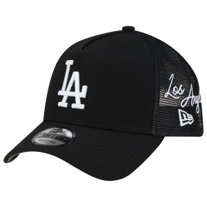 New Era Dodgers 940AF Script Trucker Cap - Adult - Black