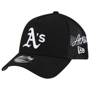 New Era Athletics 940AF Script Trucker Cap - Adult - Black