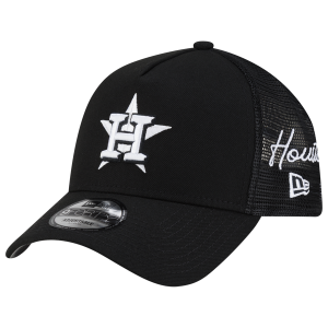 New Era Astros 940AF Script Trucker Cap - Adult - Black