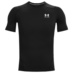 Under Armour HeatGear Compression S/S T-Shirt - Men's - White/Black