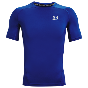 Under Armour HeatGear Compression S/S T-Shirt - Men's - White/Royal