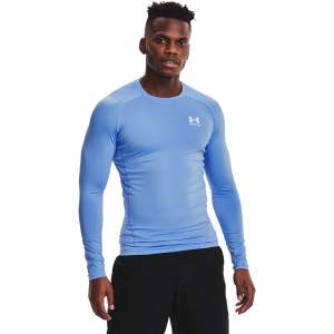 Under Armour HeatGear Armour Comp L/S T-Shirt - Men's - Carolina Blue/White