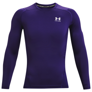 Under Armour HeatGear Armour Comp L/S T-Shirt - Men's - Purple/White