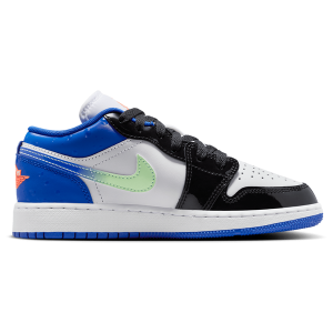 Jordan AJ 1 Low SE - Boys' Grade School - Orange/White/Blue