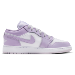 Jordan AJ 1 Low - Girls' Grade School - White/Barely Grape