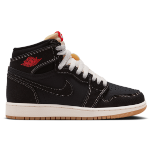 Jordan Retro 1 High OG - Boys' Grade School - Black/White/Red