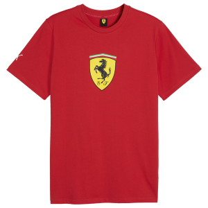 PUMA Ferrari Colored Shield Tee - Men's - Rosso Corsa