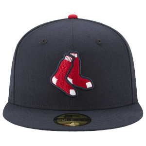 New Era Red Sox 59Fifty Authentic Cap - Adult - Red/Navy