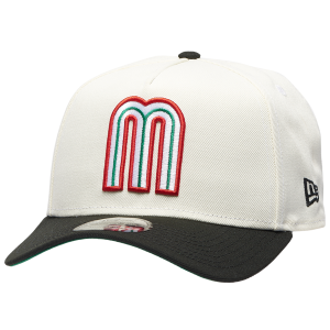 New Era Mexico 9Forty A-Frame Flag Cap - Adult - Black/White