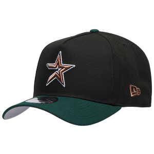 New Era Astros 9FORTY A-Frame Metallic Cap - Men's - Black/Green