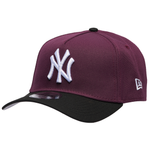 New Era Yankees 9FORTY A-Frame Cap - Adult - Plum/Black
