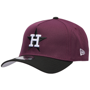 New Era Astros 9FORTY A-Frame Cap - Adult - Black/Plum