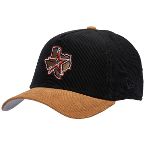 New Era Astros 940AF Cord Cap - Adult - Black/Tan
