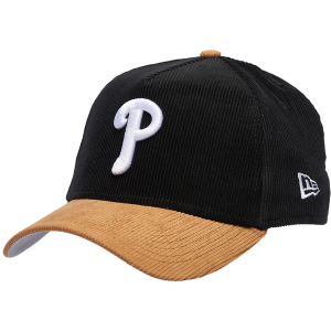 New Era Phillies 940AF Cord Cap - Adult - Black/Tan