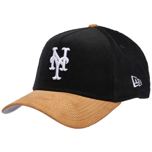 New Era Mets 940AF Cord Cap - Adult - Black/Tan