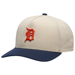 Mitchell & Ness Tigers Off White Pro Pinch Cap - Adult - White/Navy