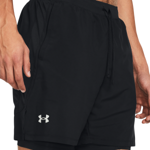 Under Armour Launch 7'' 2-IN-1 Shorts - Men's - Black/Reflective/Black