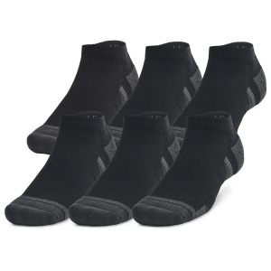 Under Armour Perf Tech 6 Pack Low Socks - Men's - Black