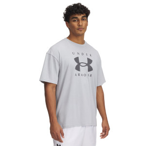 Under Armour Heavyweight Oversized Branded S/S T-Shirt - Men's - Mod Grey/Castlerock