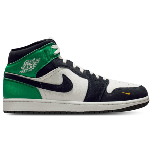Jordan AJ 1 Mid SE - Men's - White/Black/Green