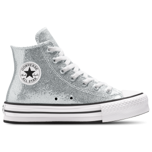Converse Chuck Taylor All Star EVA Lift Hi - Girls' Grade School - Silver/White/Barely Grey