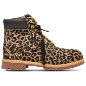 Timberland Premium 6" Waterproof Embossed Boots - Girls' Grade School - Dark Brown/Medium Beige
