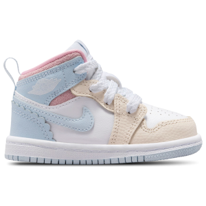 Jordan 1 Mid SE Fem - Girls' Toddler - Half Blue/Pale Ivory/White