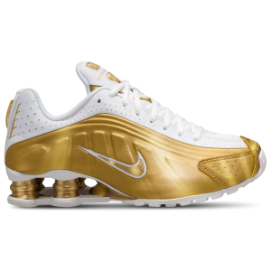Nike Shox R4 - Girls' Grade School - Gold/White
