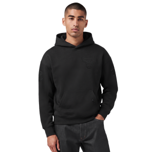 Pro Standard Bulls Neutral Drop Shoulder Pullover Hoodie - Men's - Black/Multi